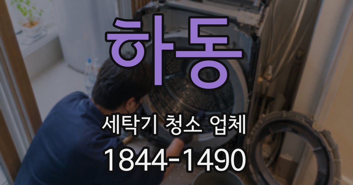 하동 세탁기 청소 업체