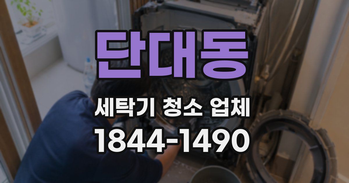 단대동 세탁기 청소 업체