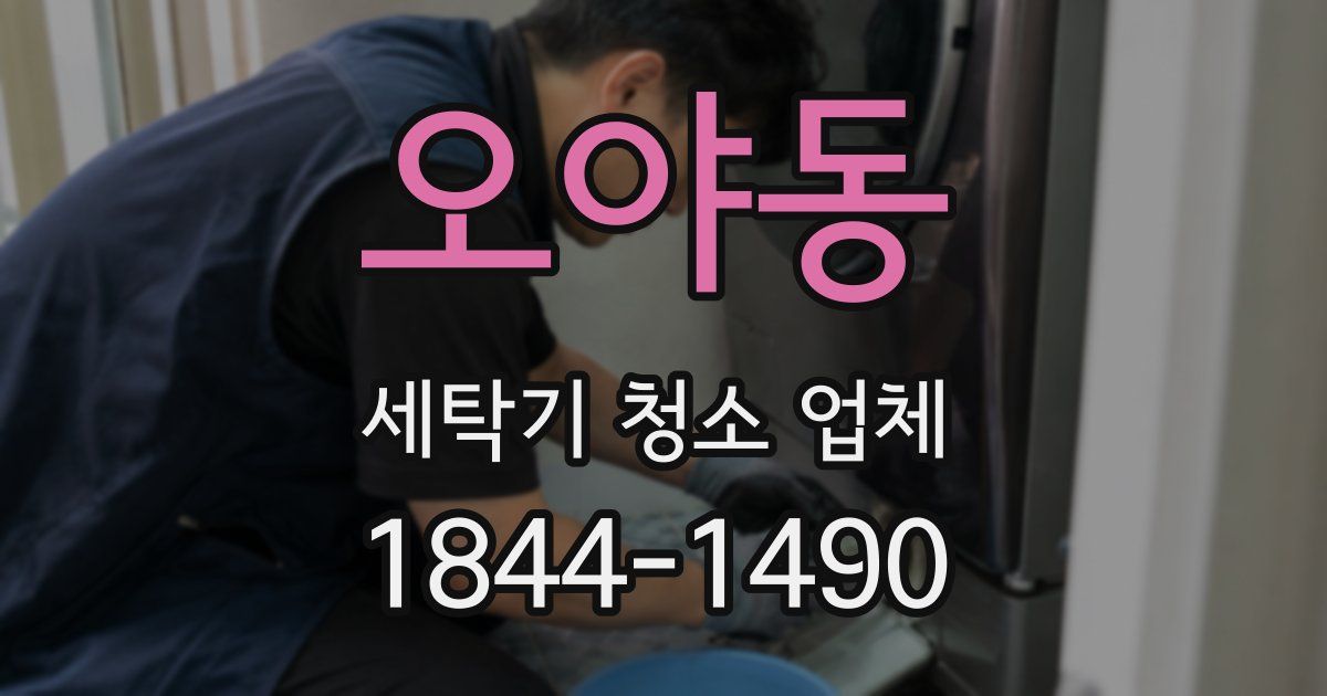 오야동 세탁기 청소 업체