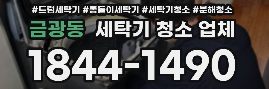 금광동 세탁기 청소 업체