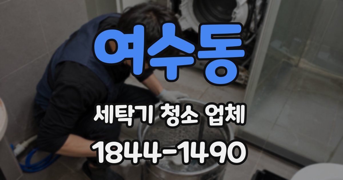 여수동 세탁기 청소 업체