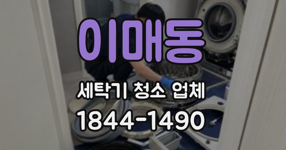 이매동 세탁기 청소 업체