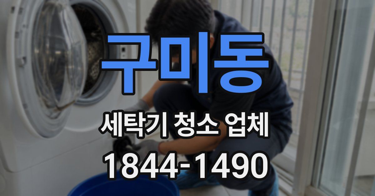 구미동 세탁기 청소 업체