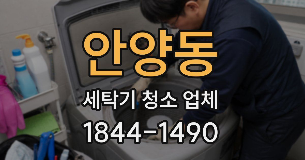 안양동 세탁기 청소 업체