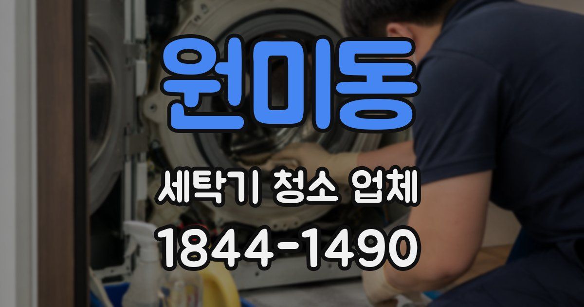 원미동 세탁기 청소 업체