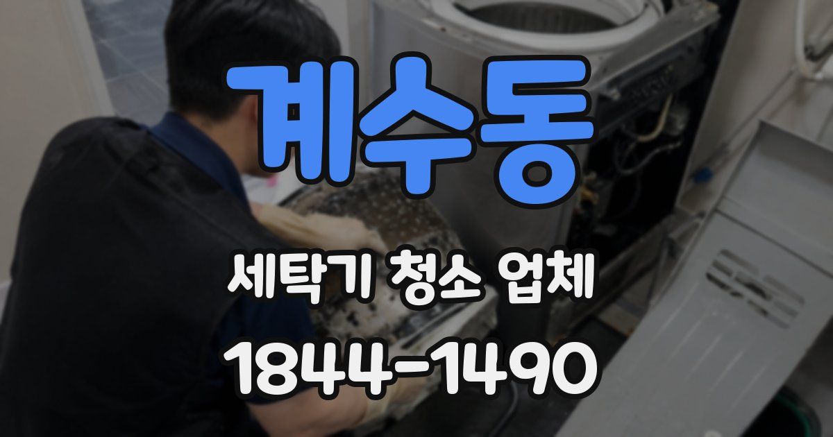 계수동 세탁기 청소 업체