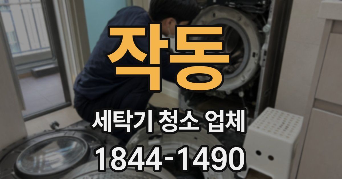 작동 세탁기 청소 업체