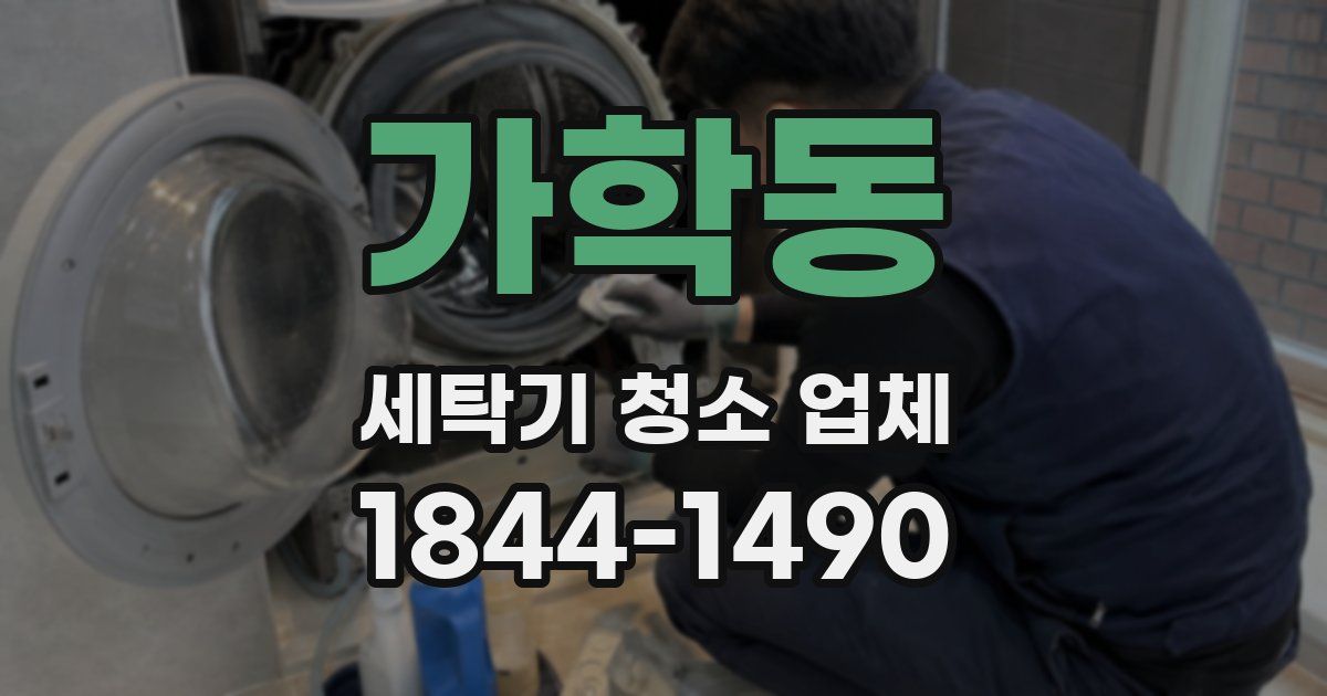 가학동 세탁기 청소 업체