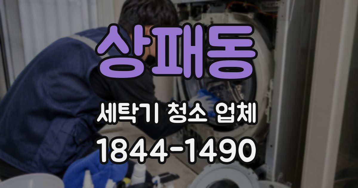 상패동 세탁기 청소 업체