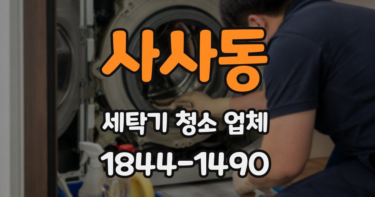 사사동 세탁기 청소 업체