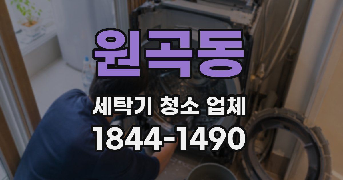 원곡동 세탁기 청소 업체