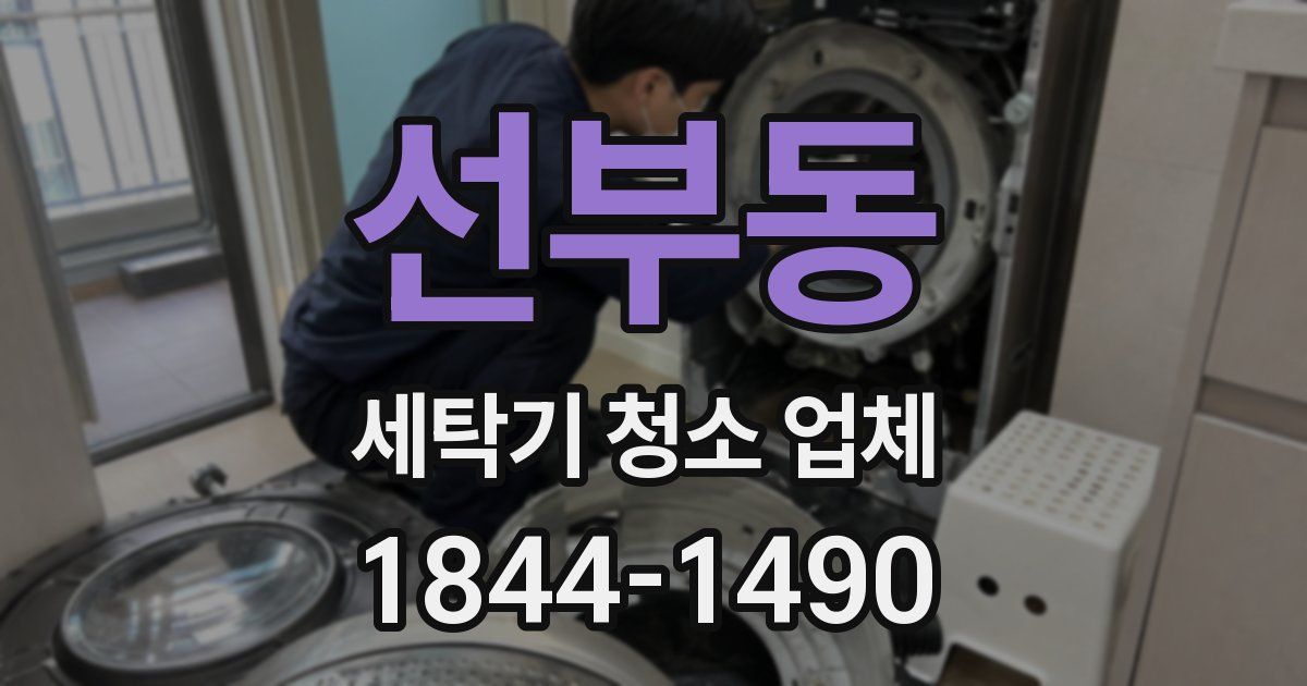 선부동 세탁기 청소 업체