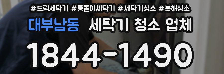 대부남동 세탁기 청소 업체