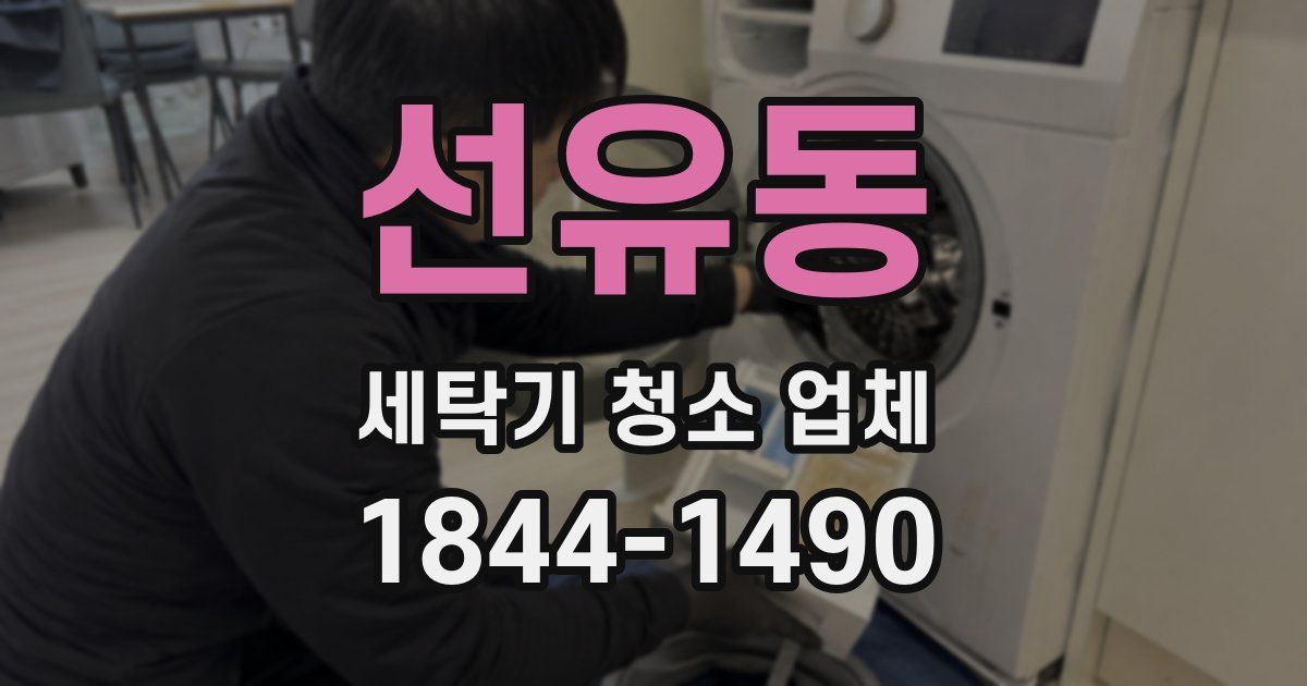 선유동 세탁기 청소 업체