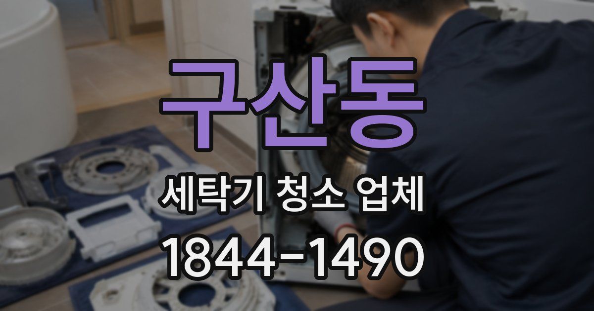 구산동 세탁기 청소 업체