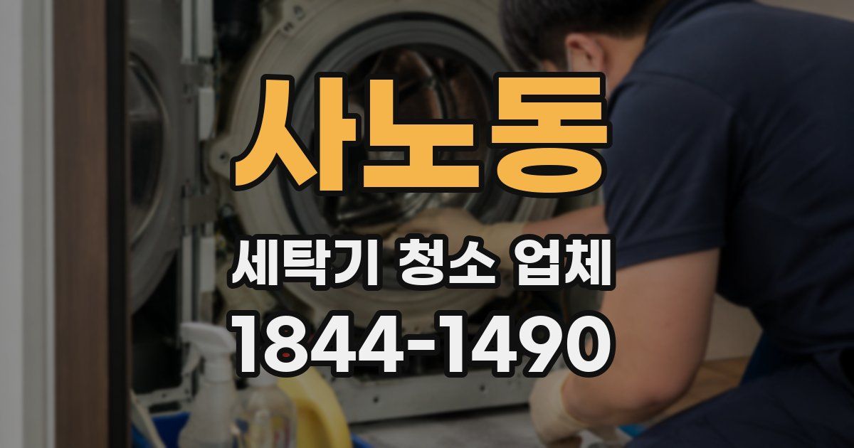 사노동 세탁기 청소 업체