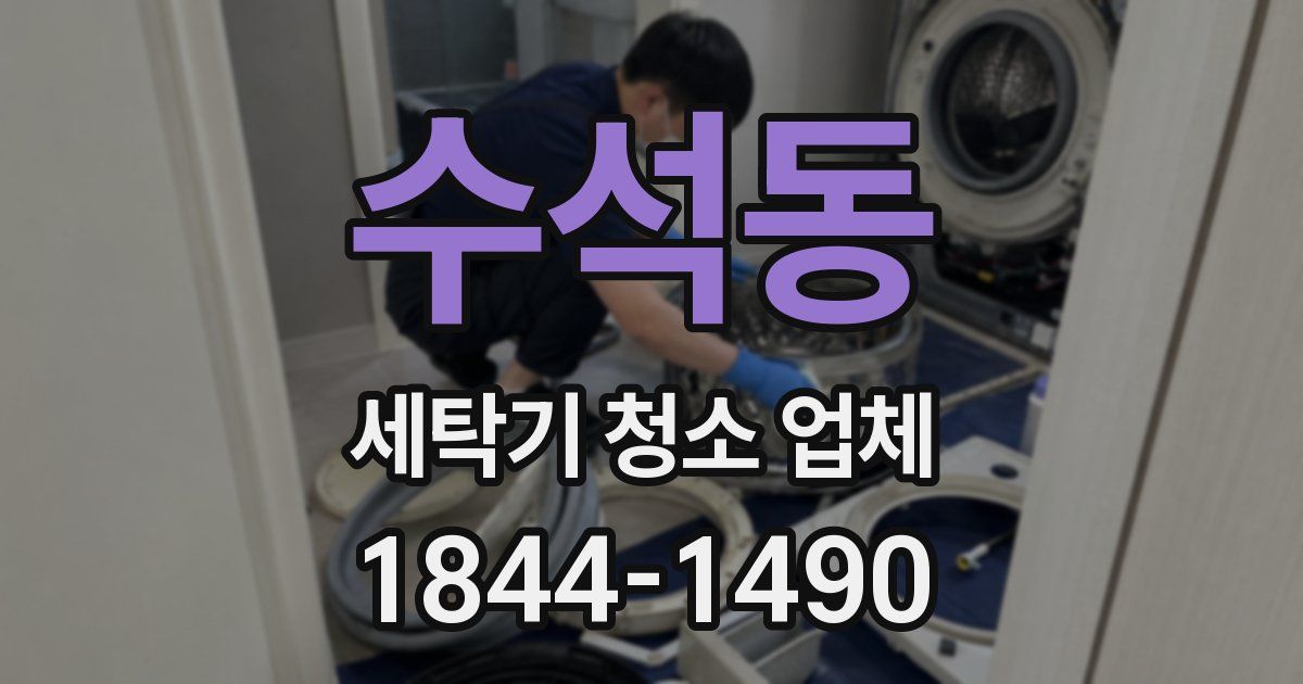 수석동 세탁기 청소 업체