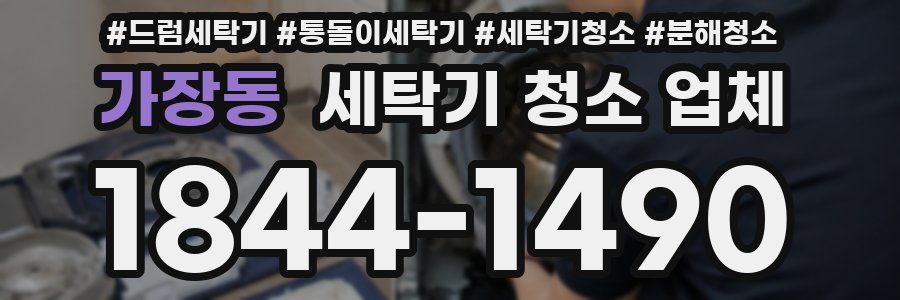 가장동 세탁기 청소 업체
