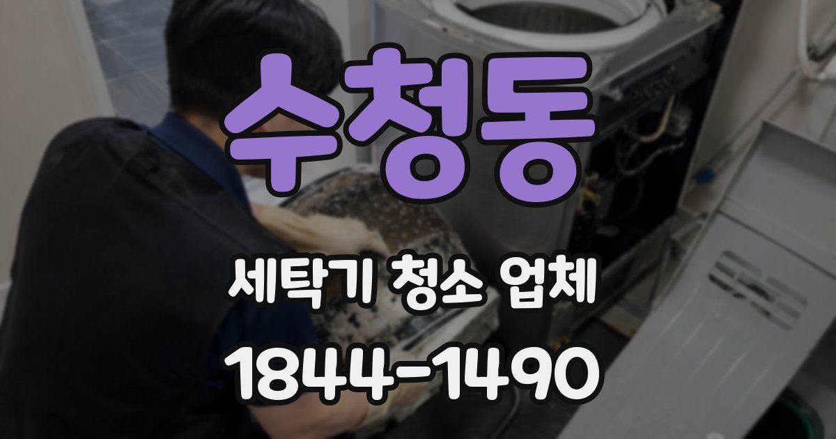 수청동 세탁기 청소 업체