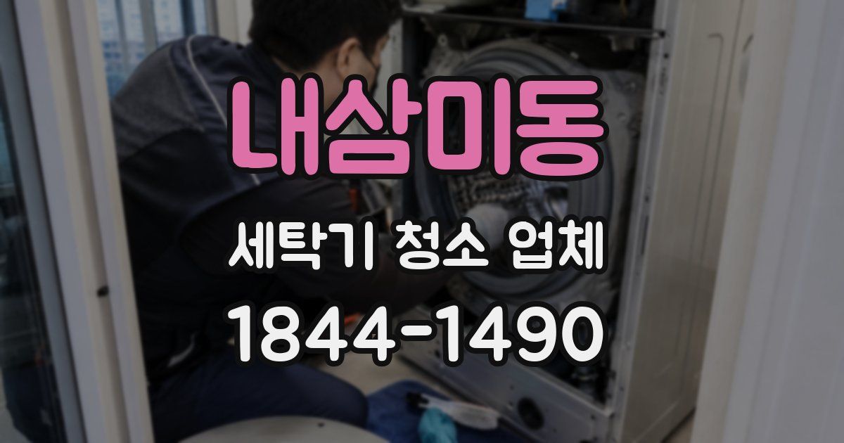 내삼미동 세탁기 청소 업체