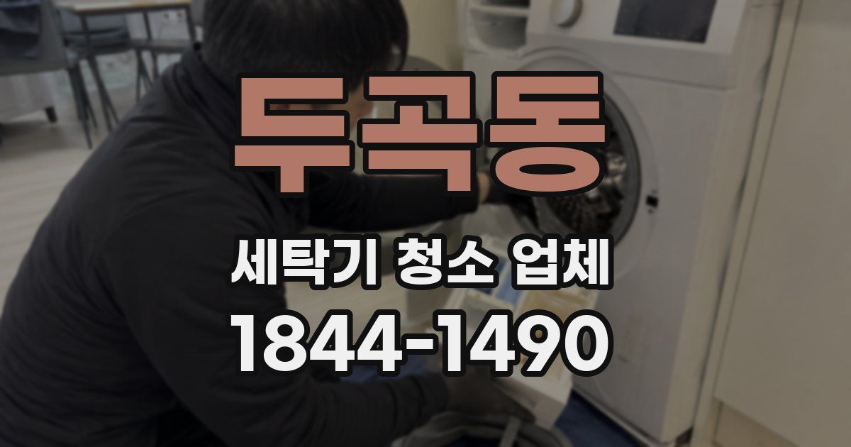 두곡동 세탁기 청소 업체