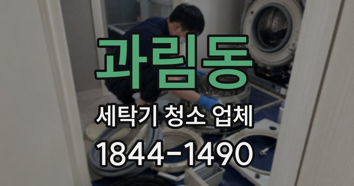 과림동 세탁기 청소 업체