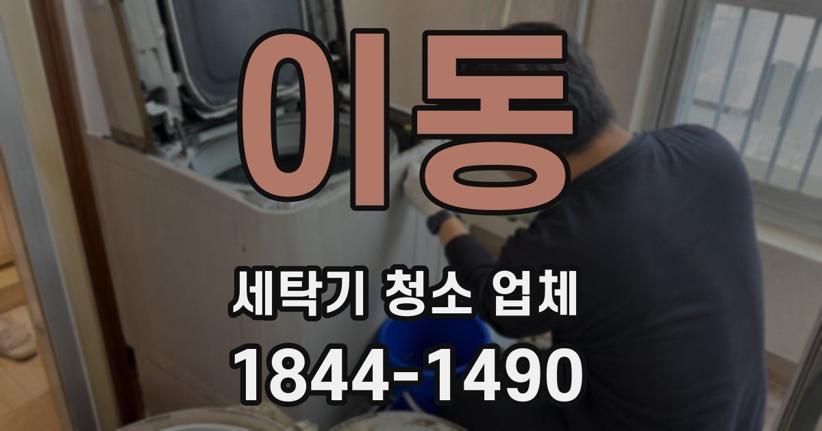 이동 세탁기 청소 업체