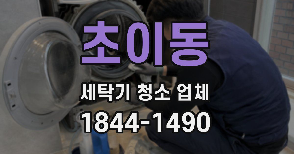 초이동 세탁기 청소 업체