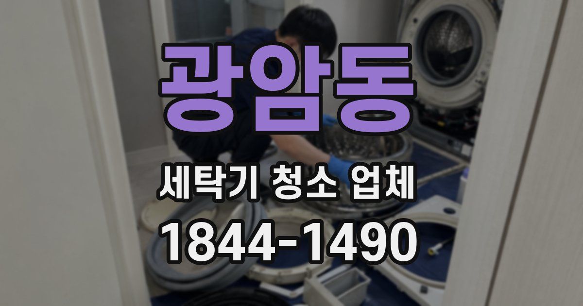 광암동 세탁기 청소 업체