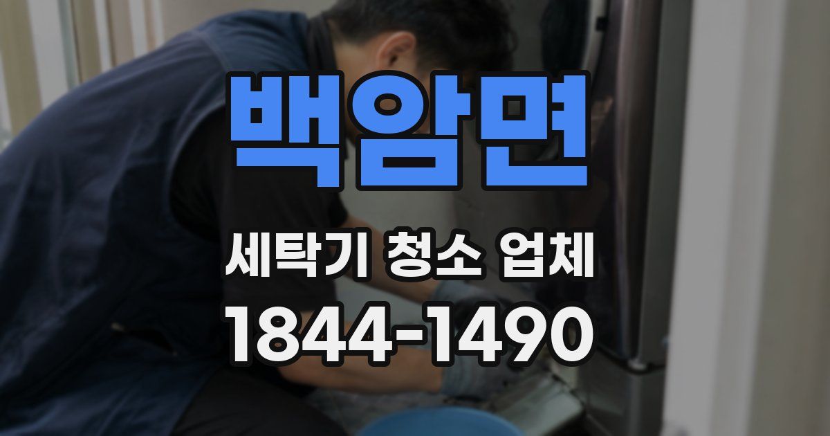 백암면 세탁기 청소 업체