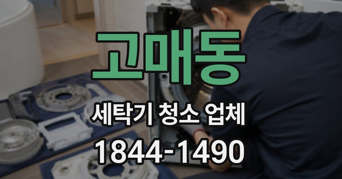 고매동 세탁기 청소 업체