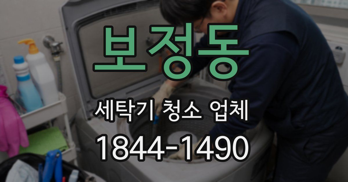 보정동 세탁기 청소 업체