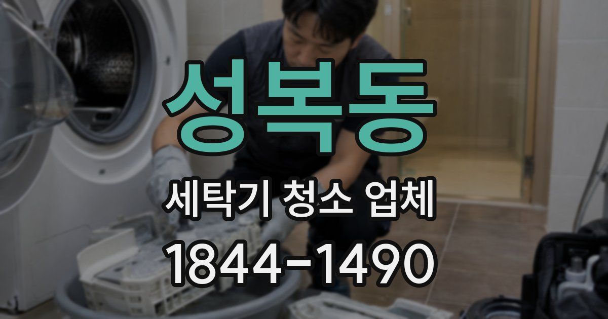 성복동 세탁기 청소 업체