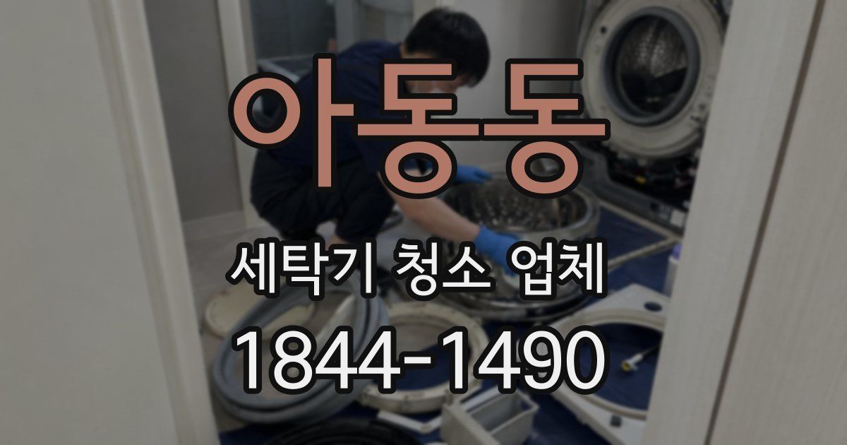 아동동 세탁기 청소 업체