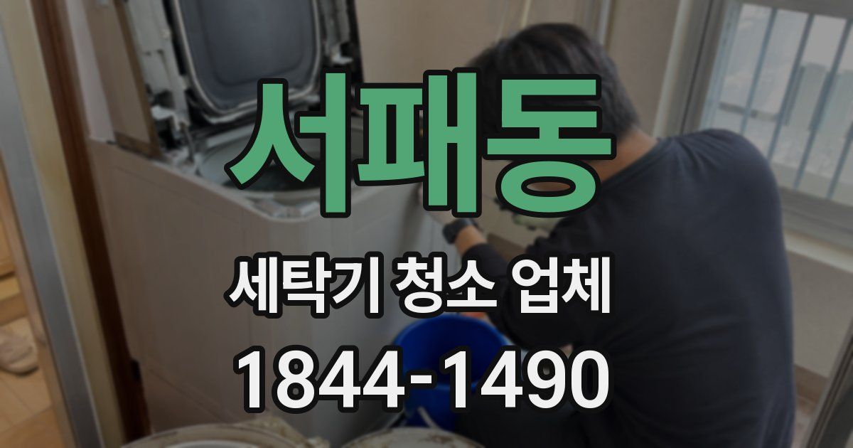 서패동 세탁기 청소 업체
