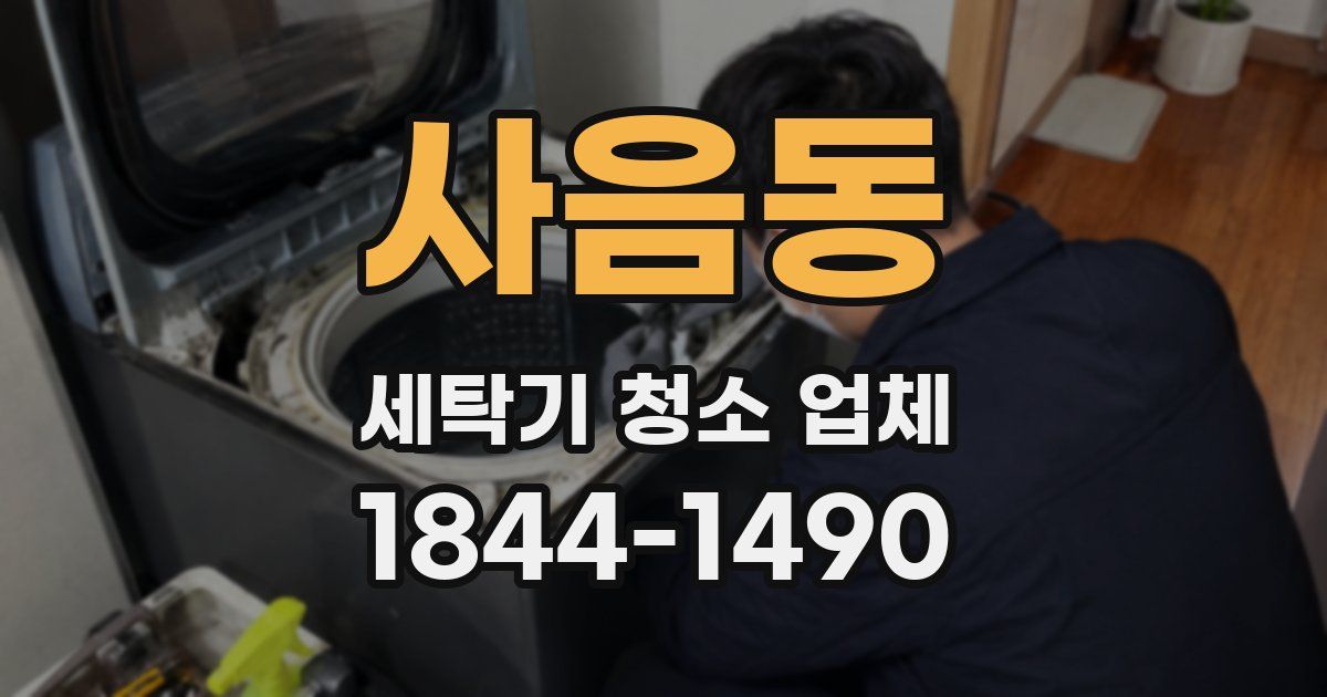 사음동 세탁기 청소 업체