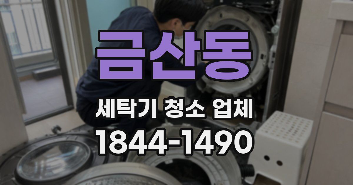 금산동 세탁기 청소 업체