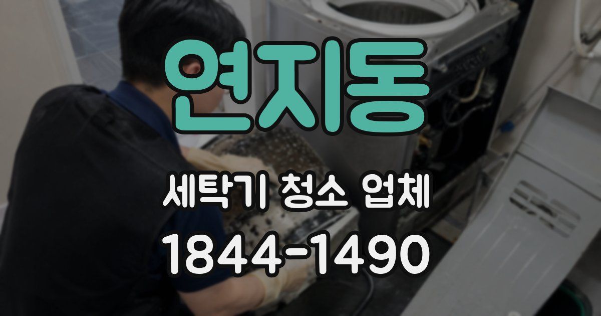 연지동 세탁기 청소 업체