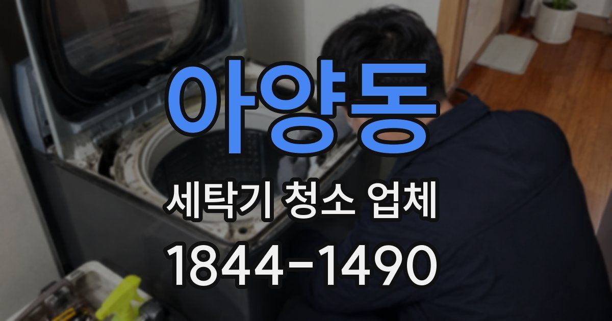 아양동 세탁기 청소 업체