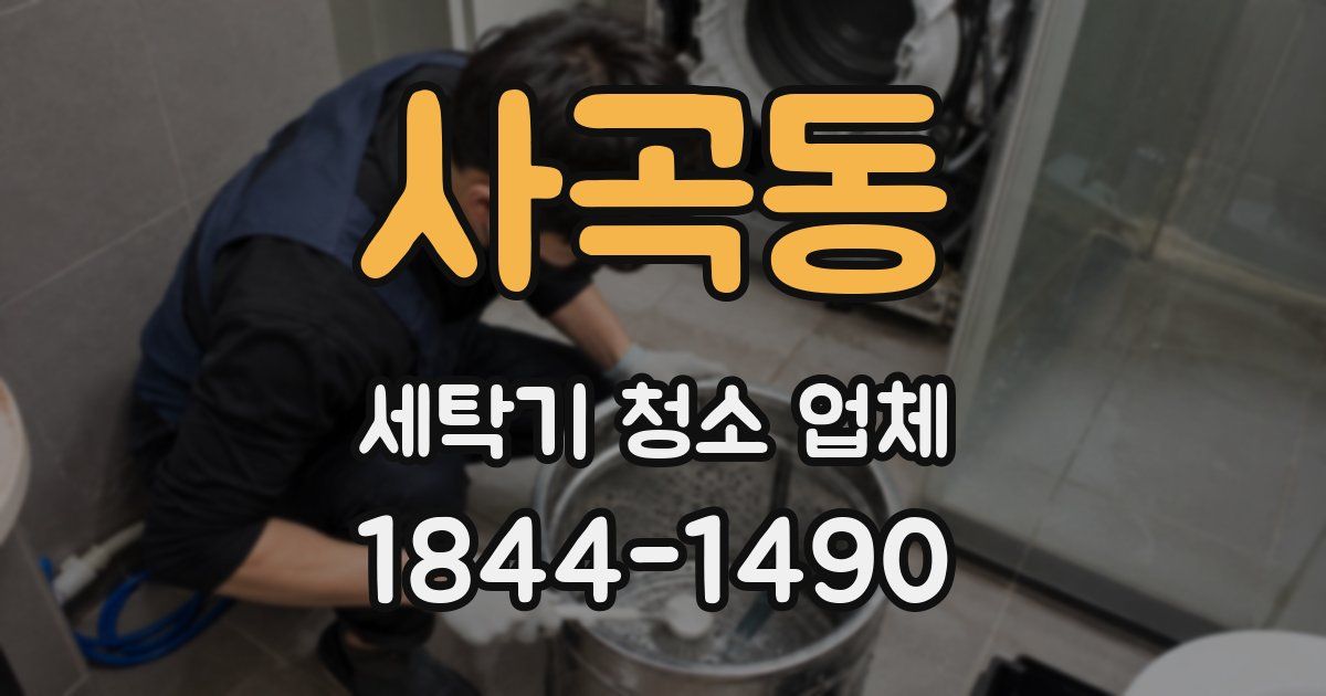 사곡동 세탁기 청소 업체