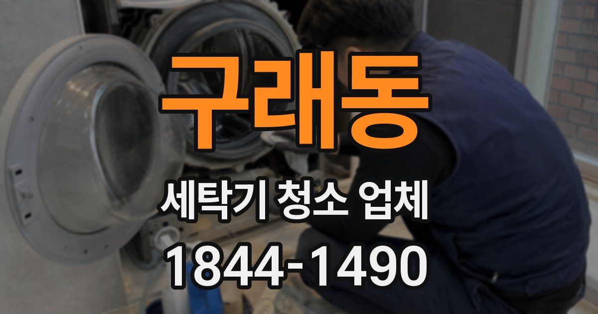 구래동 세탁기 청소 업체