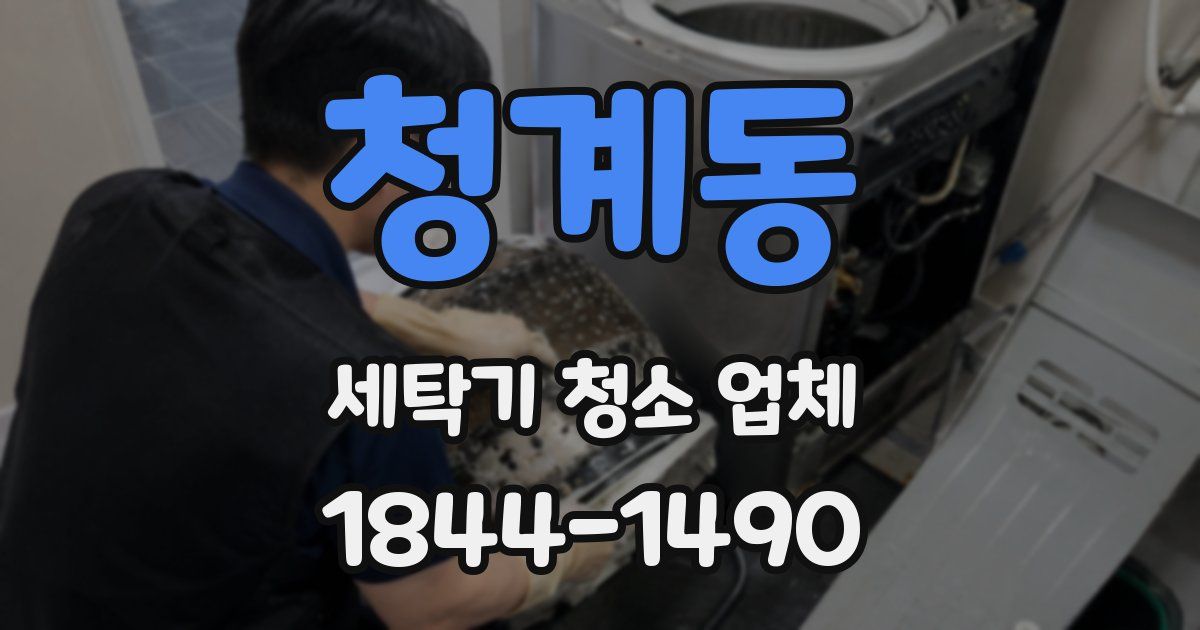 청계동 세탁기 청소 업체