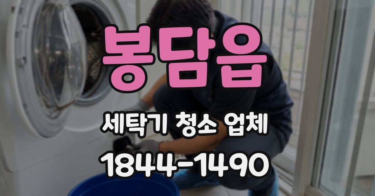 봉담읍 세탁기 청소 업체