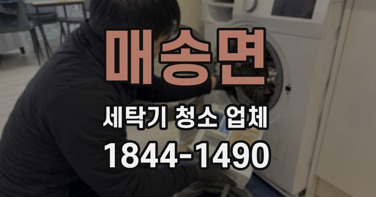 매송면 세탁기 청소 업체