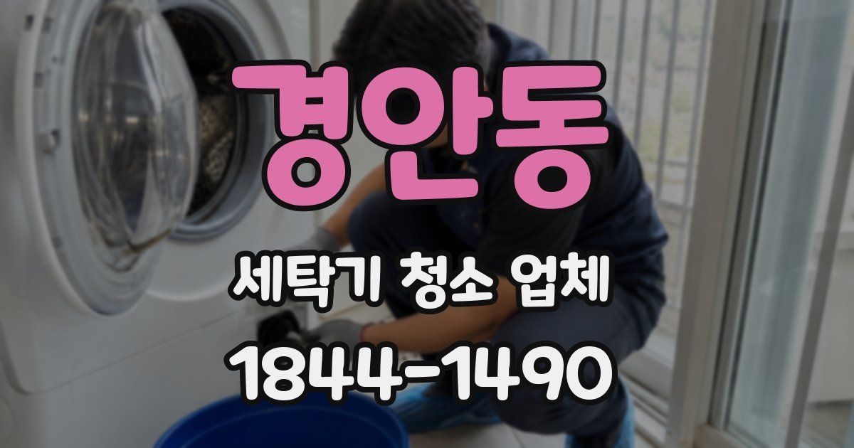 경안동 세탁기 청소 업체