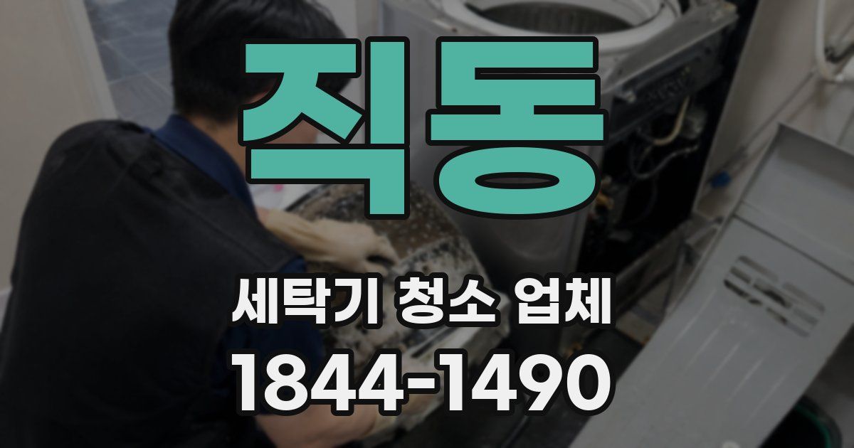 직동 세탁기 청소 업체
