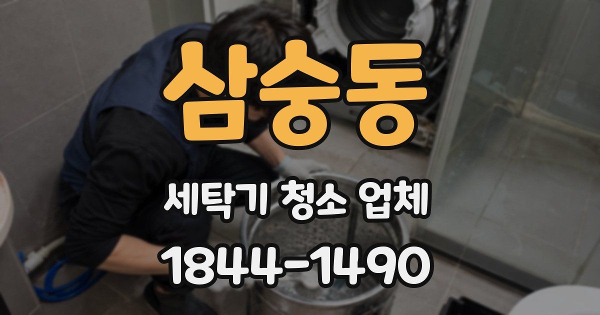 삼숭동 세탁기 청소 업체