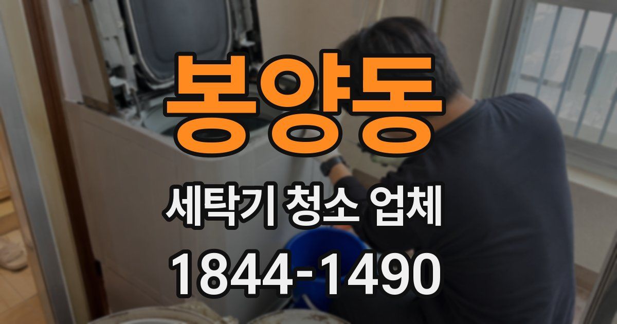 봉양동 세탁기 청소 업체