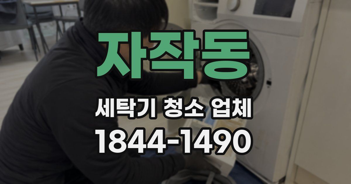 자작동 세탁기 청소 업체