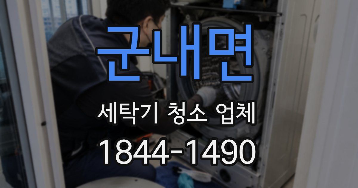 군내면 세탁기 청소 업체